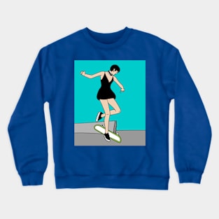 Retro Skateboarder Crewneck Sweatshirt